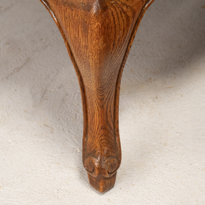 French Carved Chair with Footstool - Image 10