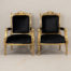 Black and Gold Edwardian Chairs