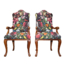High back Floral Chairs