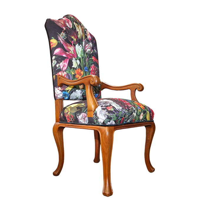 High back Floral Chairs - Image 2