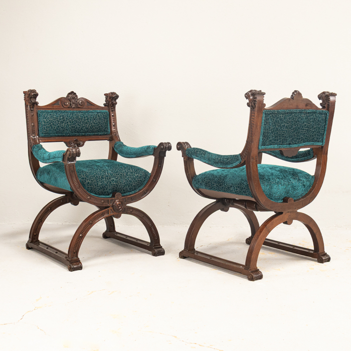 Renaissance Dagobert Curule Arm Chairs - Image 2