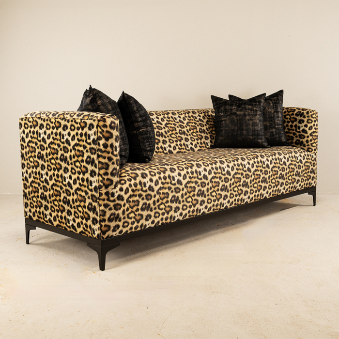 Leopard panel sofa