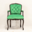 Single Green Carved Chair