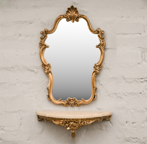 Mirror and console set