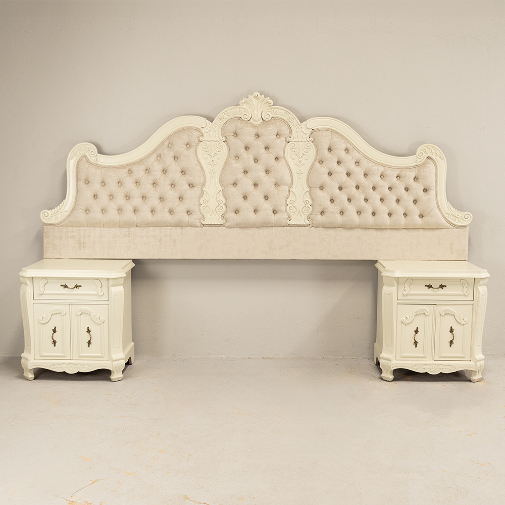 French style Headboard and Pedestals