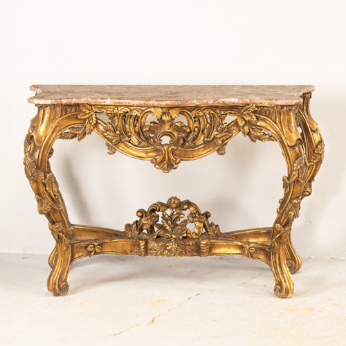 French Marble Top Console