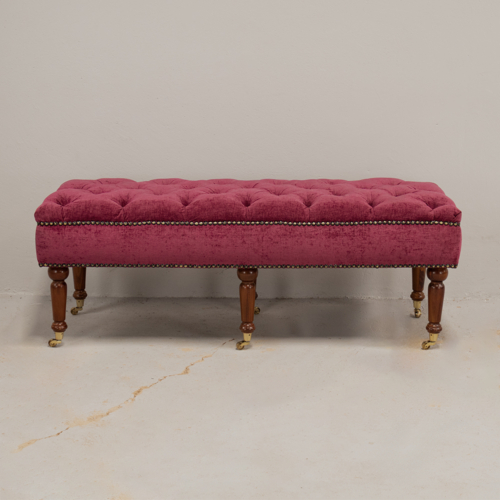 Magenta Six Leg Ottoman