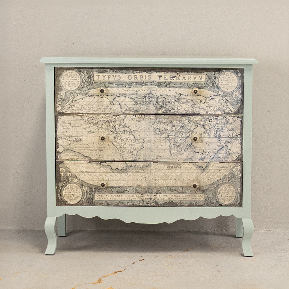 World Map Chest of Drawers