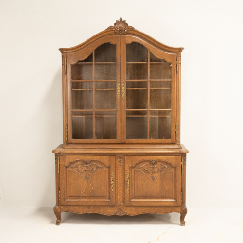 Oak display cabinet