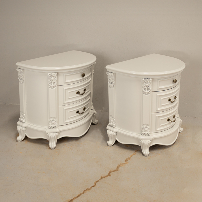 Half moon Carved Style Pedestals - Image 3