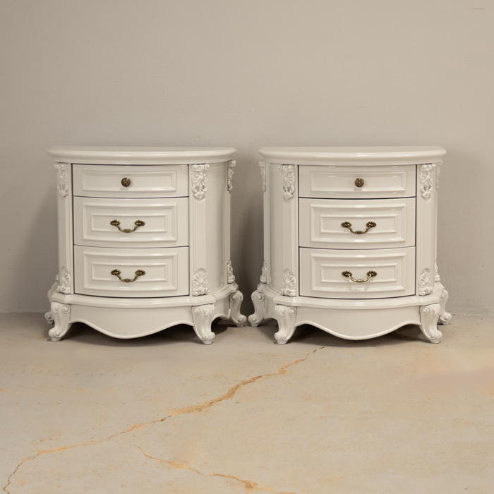 Half moon Carved Style Pedestals