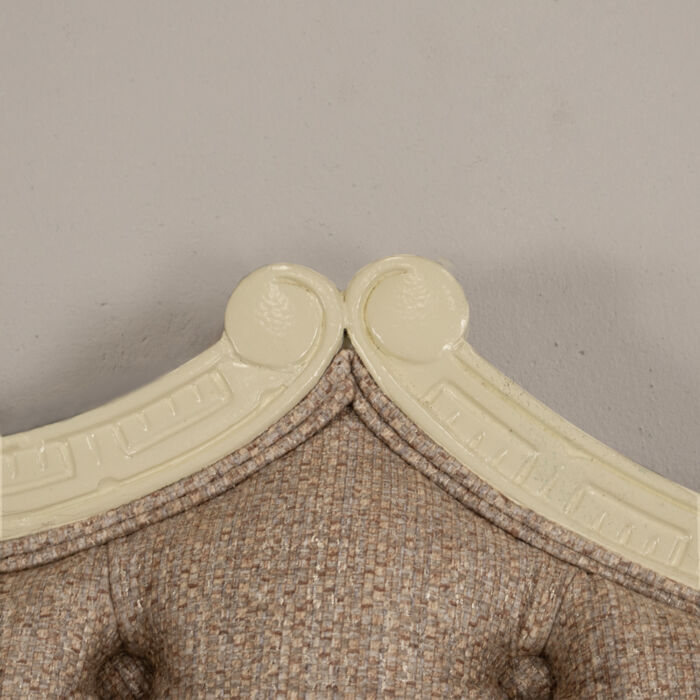 French Style Headboard and Pedestals in Cream - Image 3