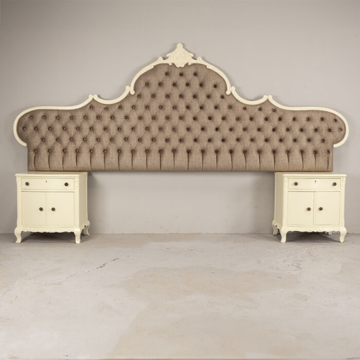 French Style Headboard and Pedestals
