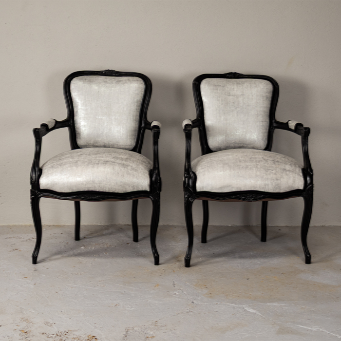 French Style Glammer Armchairs - Image 2