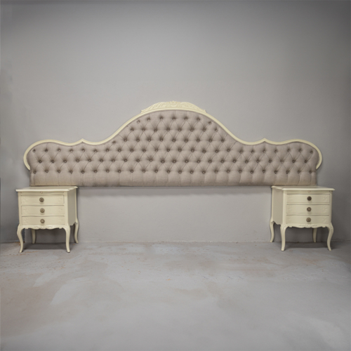 French Style Headboard and Pedestals