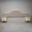 French Style Headboard and Pedestals