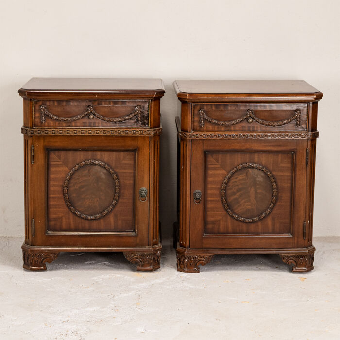 Neoclassical Mahogany Pedestals (2)