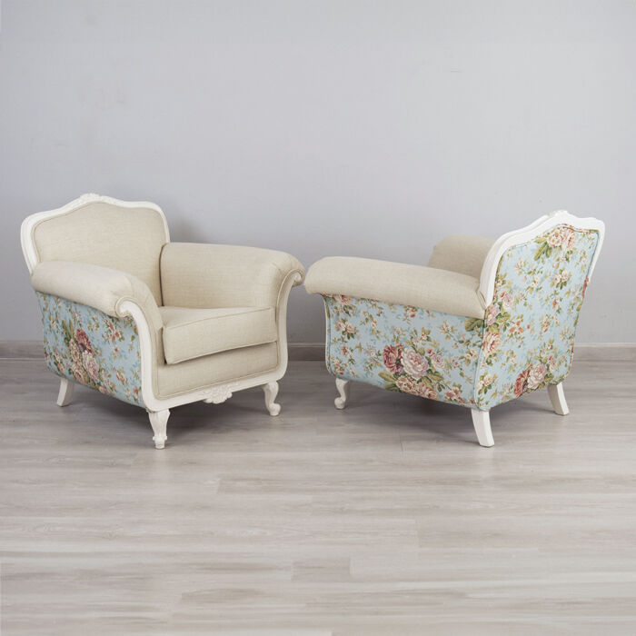 Beechwood painted armchairs