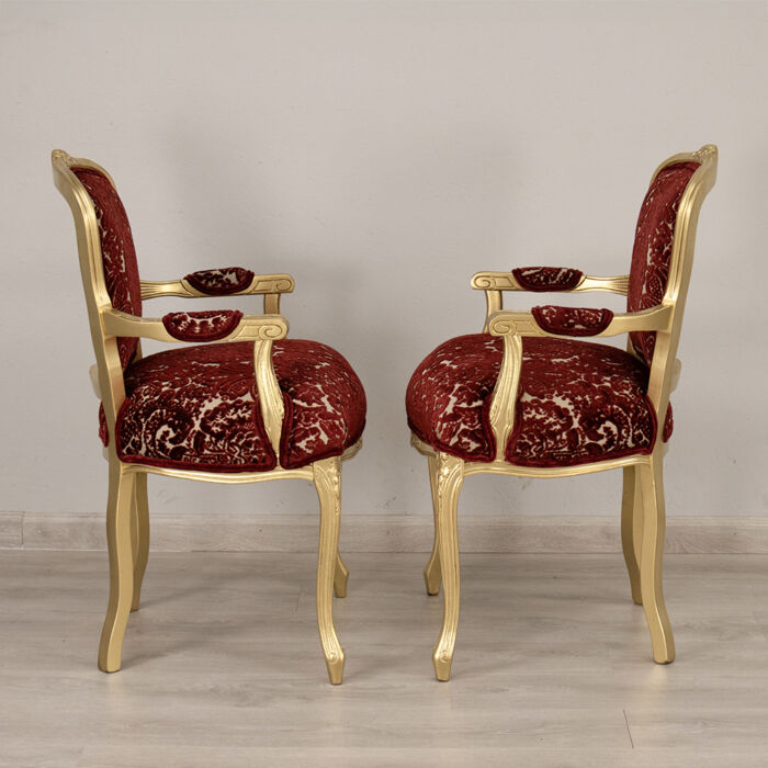 French Gold Armchairs - Image 3