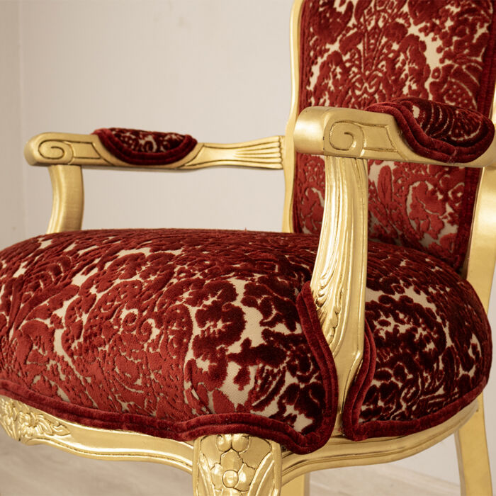 French Gold Armchairs - Image 7