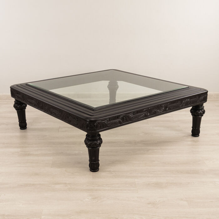 Large Glass Top Coffee Table - Image 3