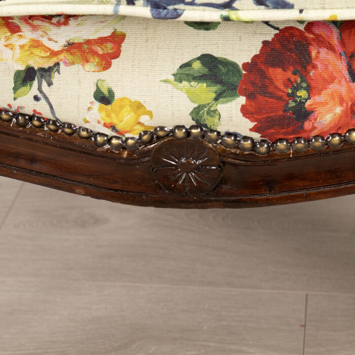 Queen Anne Floral Armchair - Image 6