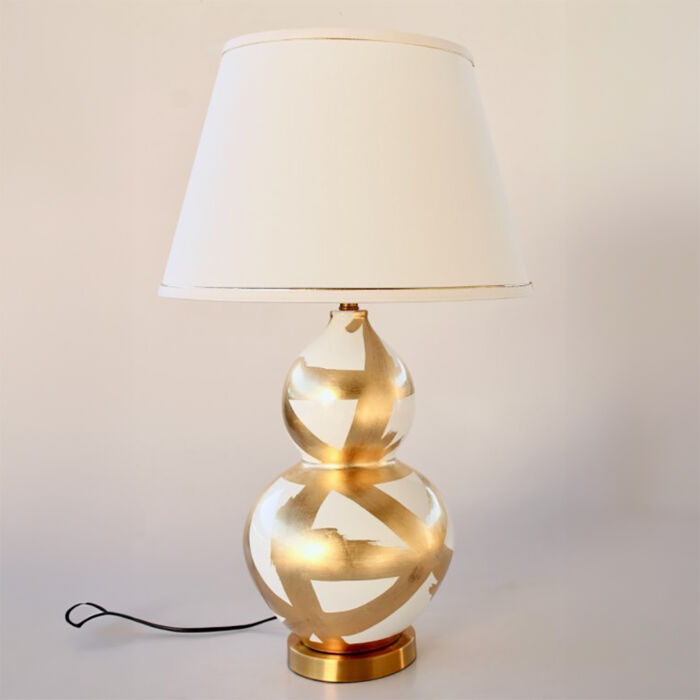 White Gold Swirl Lamp