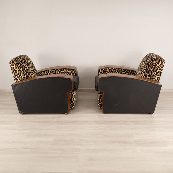 Art Deco Walnut Armchairs - Image 3