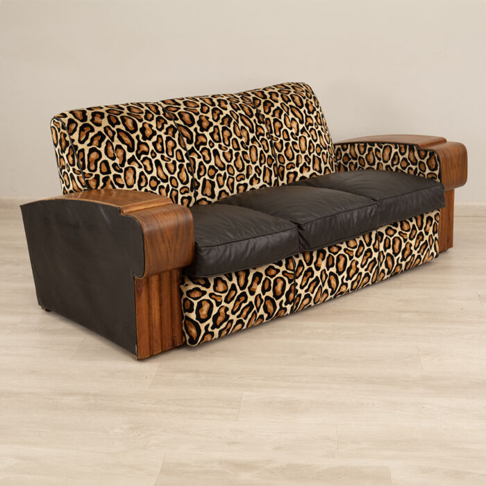 Art Deco Walnut Sofa - Image 3