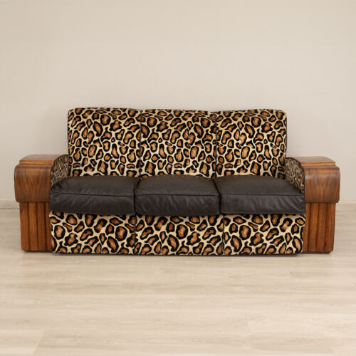 Art deco walnut sofa