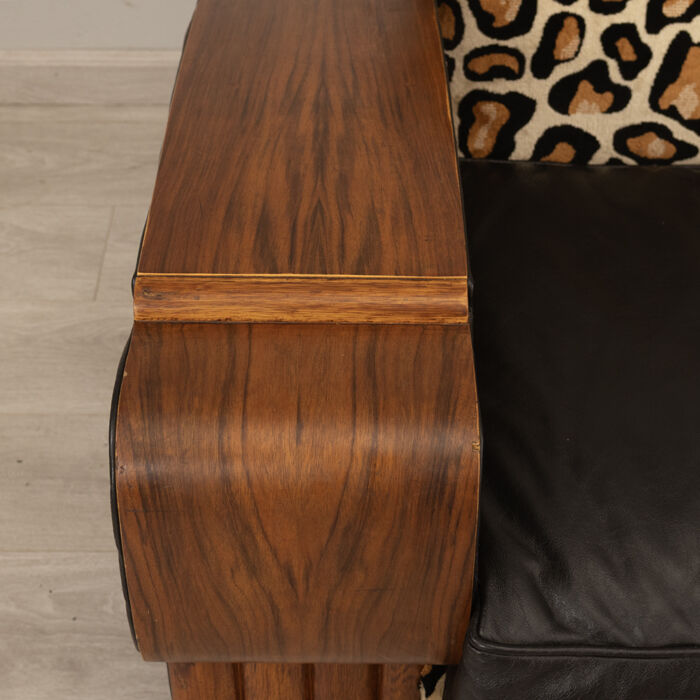 Art Deco Walnut Sofa - Image 8