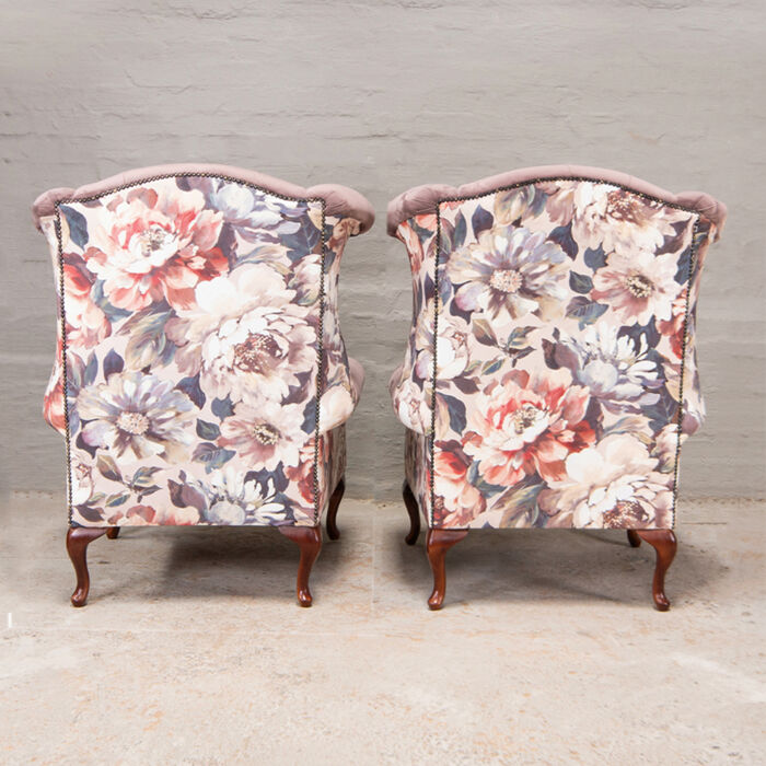 Chippendale Wingback Armchairs - Image 4