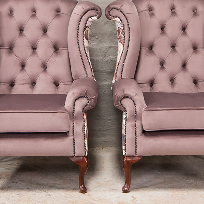 Chippendale Wingback Armchairs - Image 5