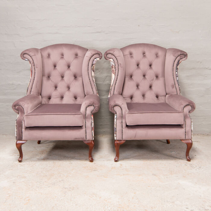 Chippendale Wingback Armchairs - Image 2