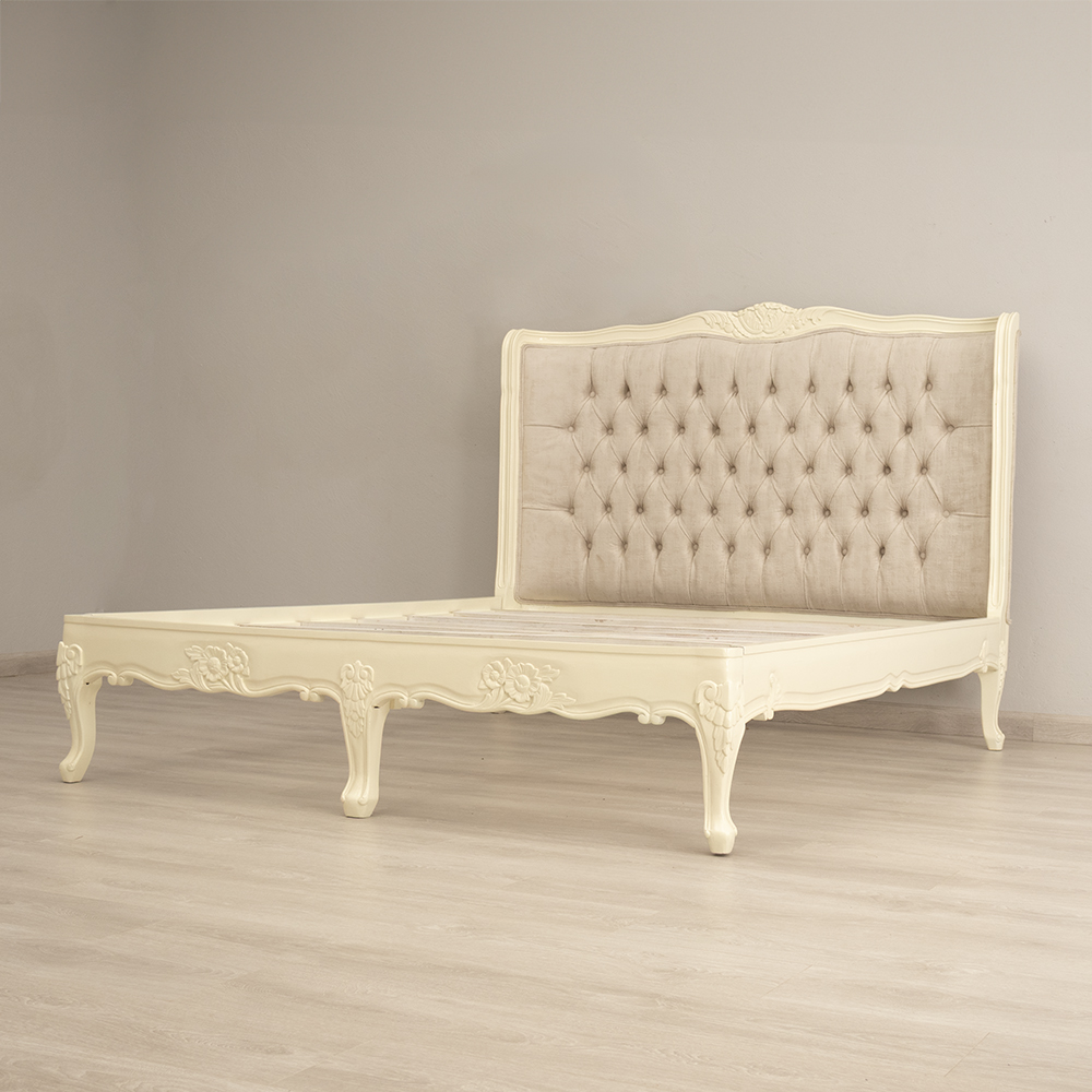 French style Cream Bed - Image 2