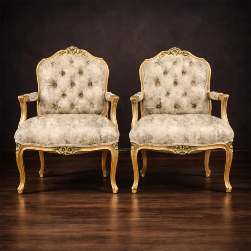 Gold Matis Armchairs 1B