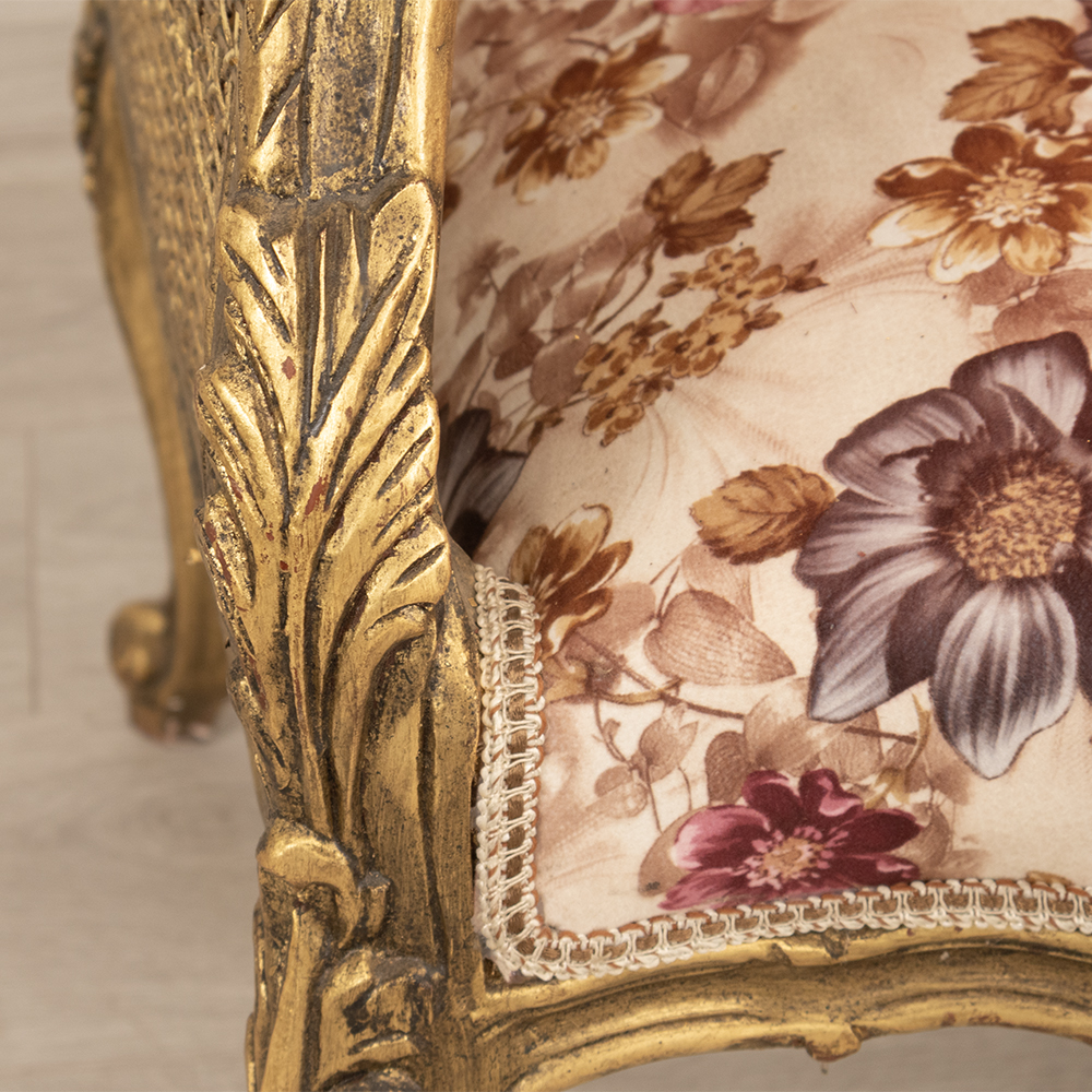 French Style Rattan Settee - Image 9