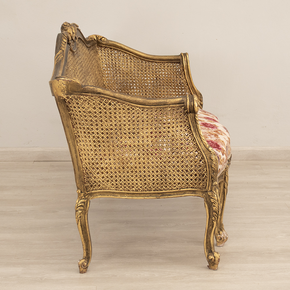 French Style Rattan Settee - Image 3