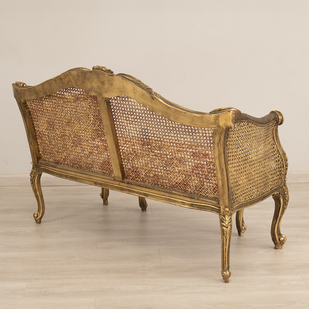 French Style Rattan Settee - Image 4