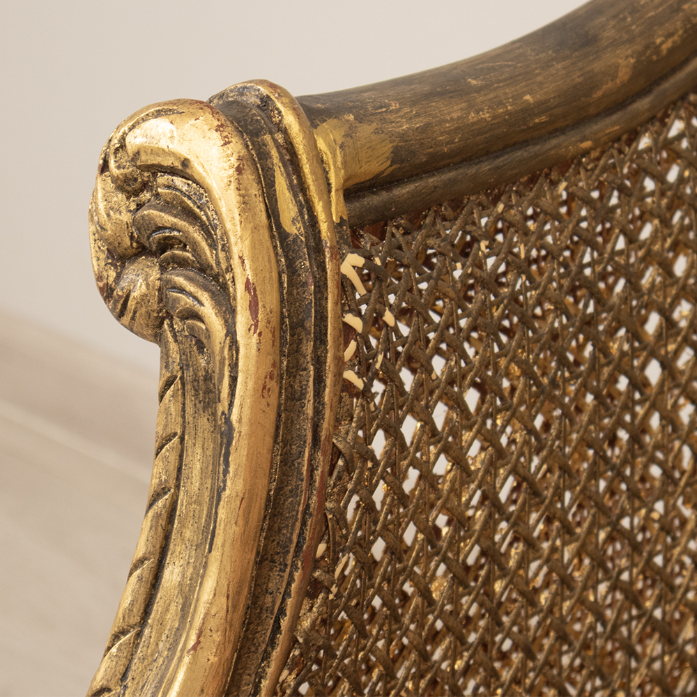 French Style Rattan Settee - Image 8