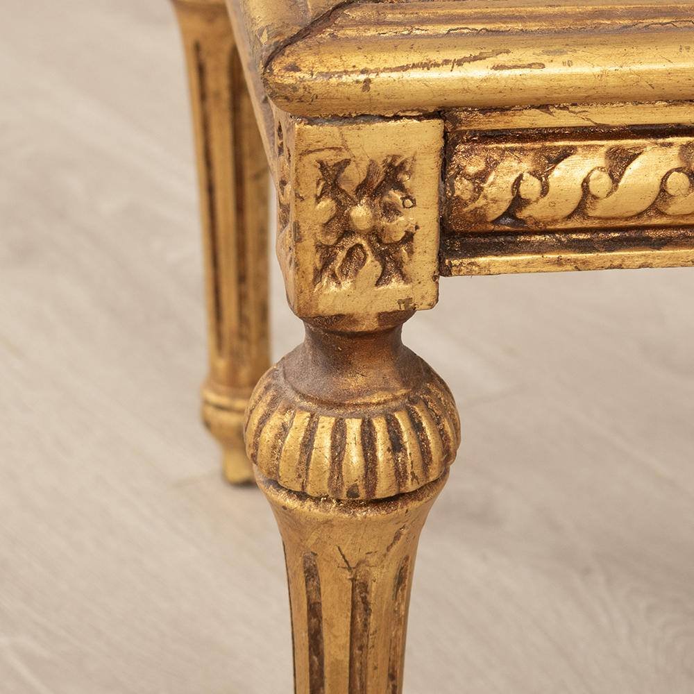 Rattan and Giltwood Stool - Image 6