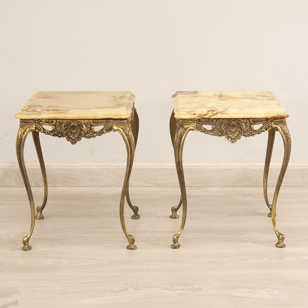 Pair of Onyx Side Tables