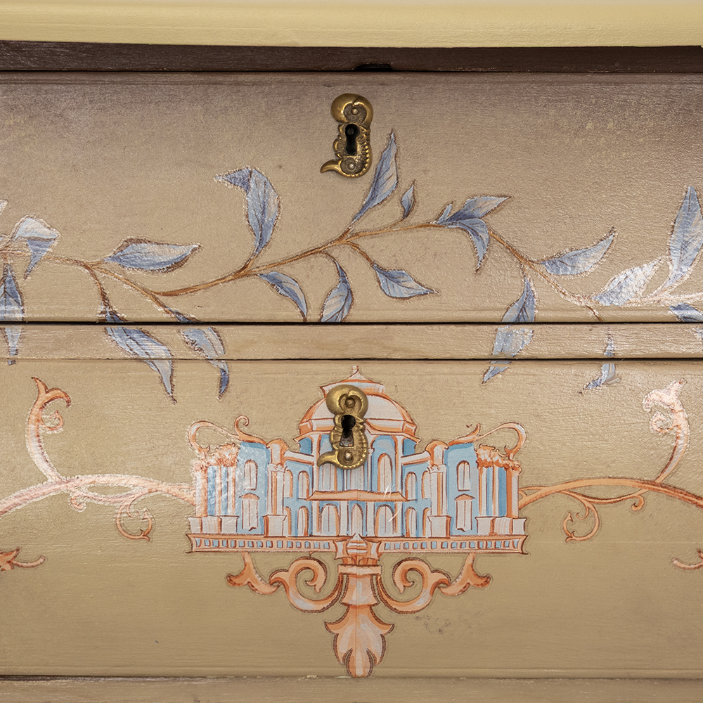 Walnut Dutch Bombe Chest - Image 3