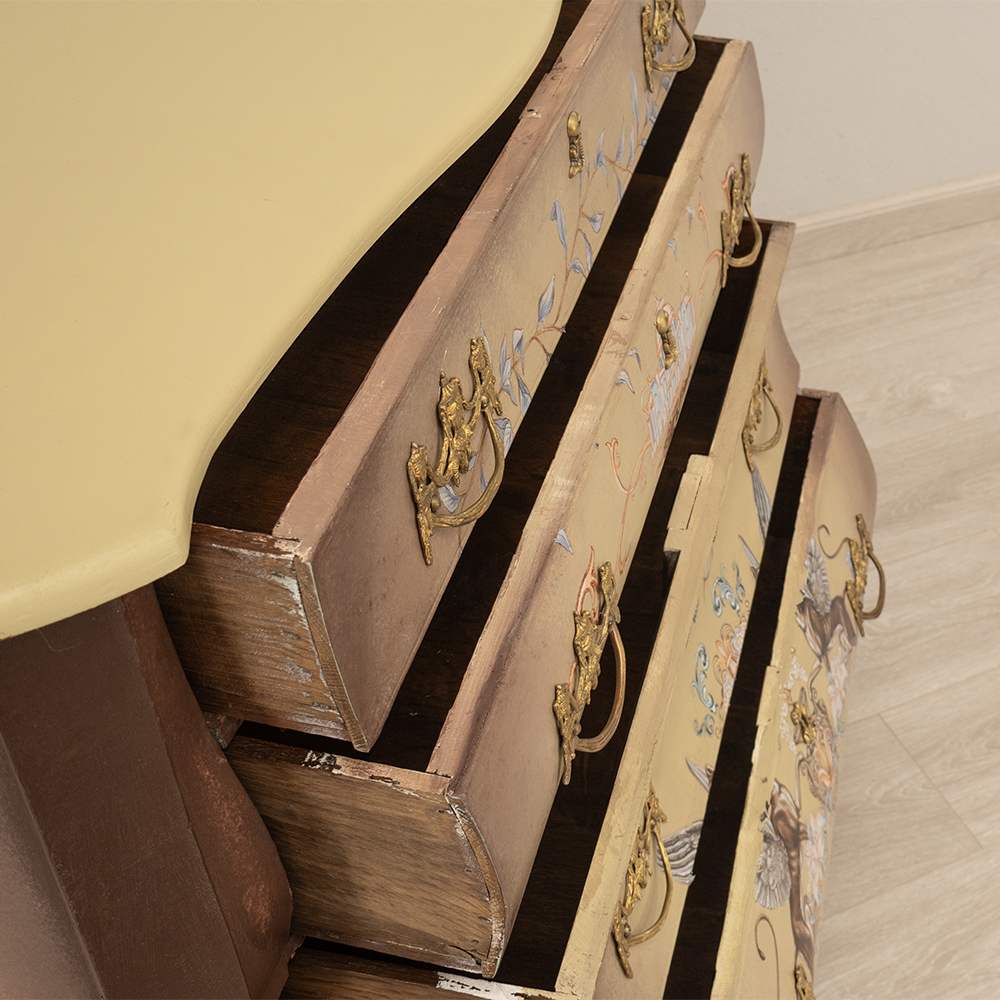 Walnut Dutch Bombe Chest - Image 5