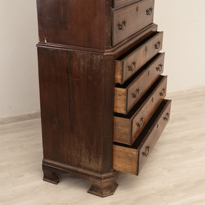 Regency Mahogany Chest on Chest - Image 8