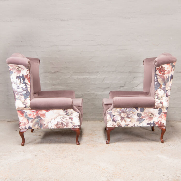 Chippendale Wingback Armchairs - Image 3