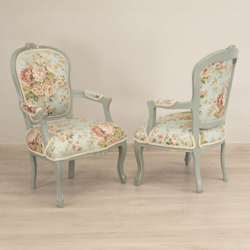 French Floral Armchairs