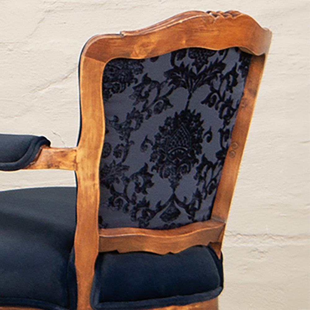 French Armchairs Blue Velvet - Image 5