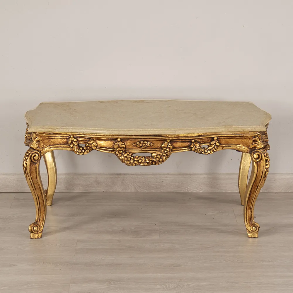 Marble Top Gilded Coffee Table - Image 2