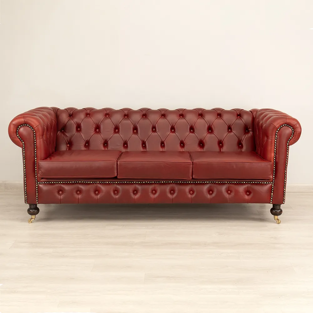 Chesterfield oxblood sofa